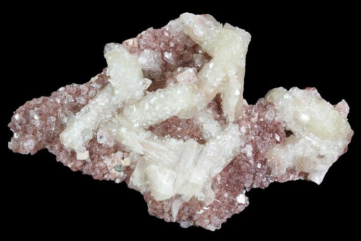 Stilbite and Apophyllite Crystal Cluster - India #97835